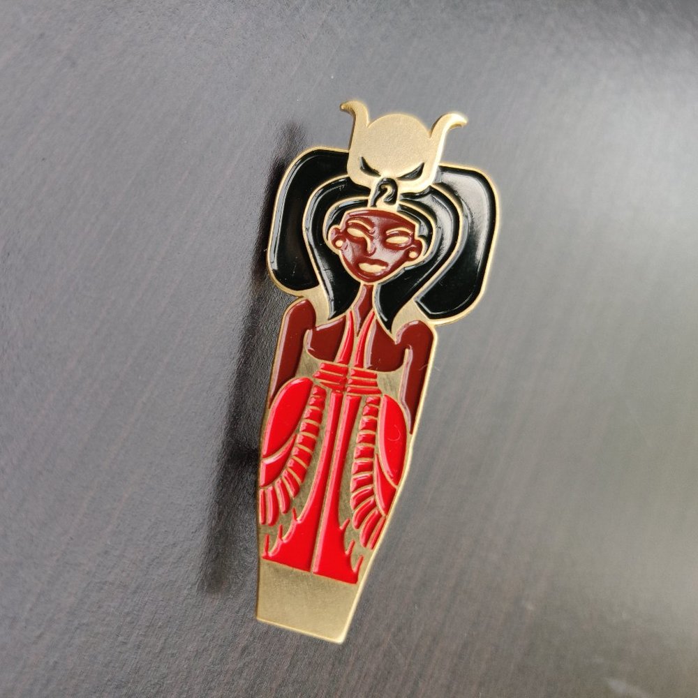 Isis Ancient Egyptian Goddess Art Deco Enamel Pin